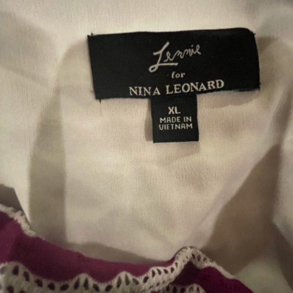 Lennie for Nina Leonard Wavy Dress XL FREE SHIP - Picture 3 of 5